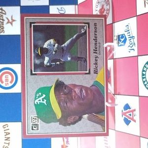 Rickey Henderson 1983 jumbo baseball card